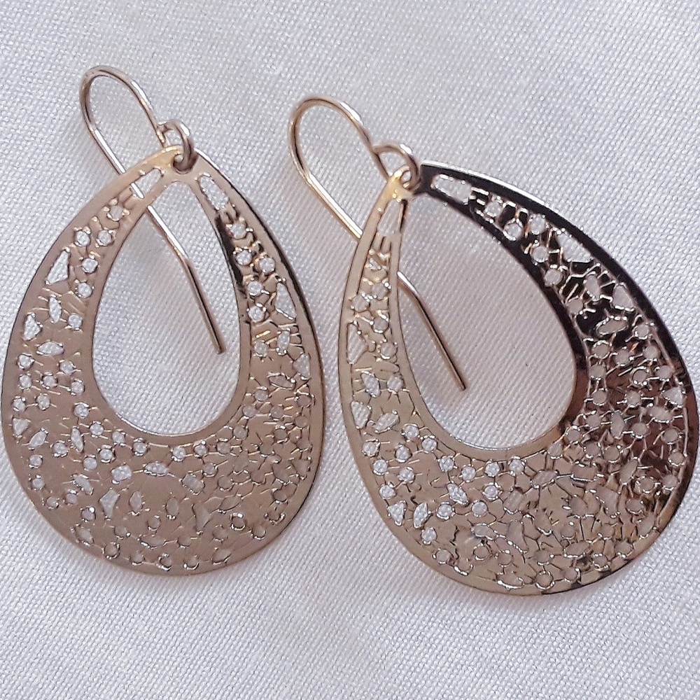 Rose Gold Tear Drop Earrings
